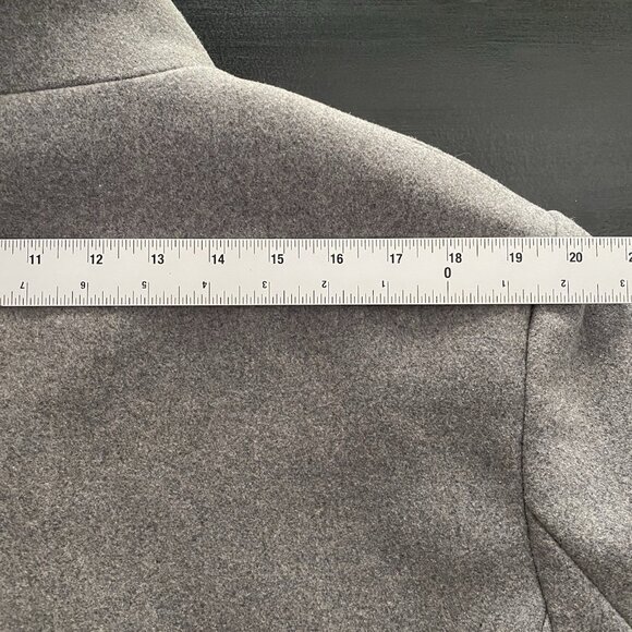 H&M Overcoat Men 44R Wool Blend Grey Minimalist Capsule Neutral Topcoat Car Coat - Picture 14 of 15